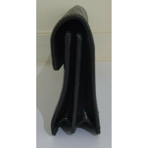 Antonio Melani Lizzard Croc Embossed Brown Leather Turn LockClutch Handbag Purse - Picture 4 of 9